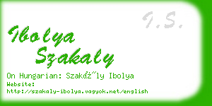 ibolya szakaly business card